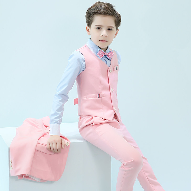 Children acting out of suit boy small host piano performance dress flower boy gown Western suit jacket suit suit Spring and autumn