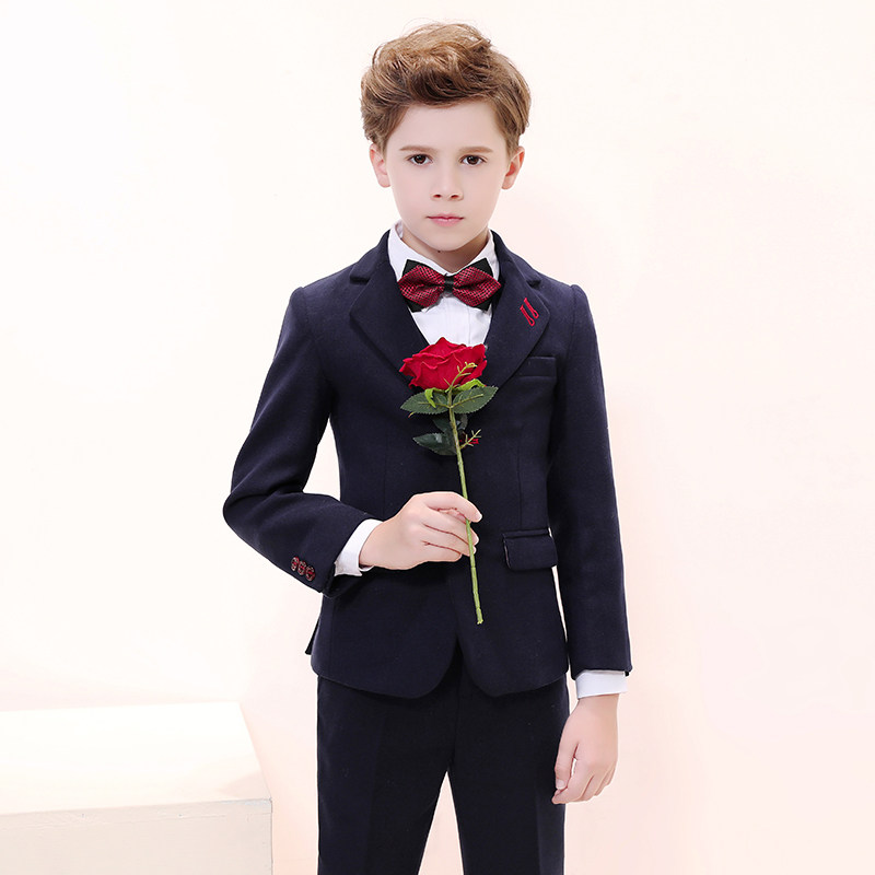 Flower girl dress boy child coat children's suit men's small suit baby piano performance dress handsome winter