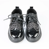 Черное платье для мальчиков в английском стиле, детские туфли для кожаной обуви, осенняя обувь, коллекция 2021, подходит для подростков, в британском стиле