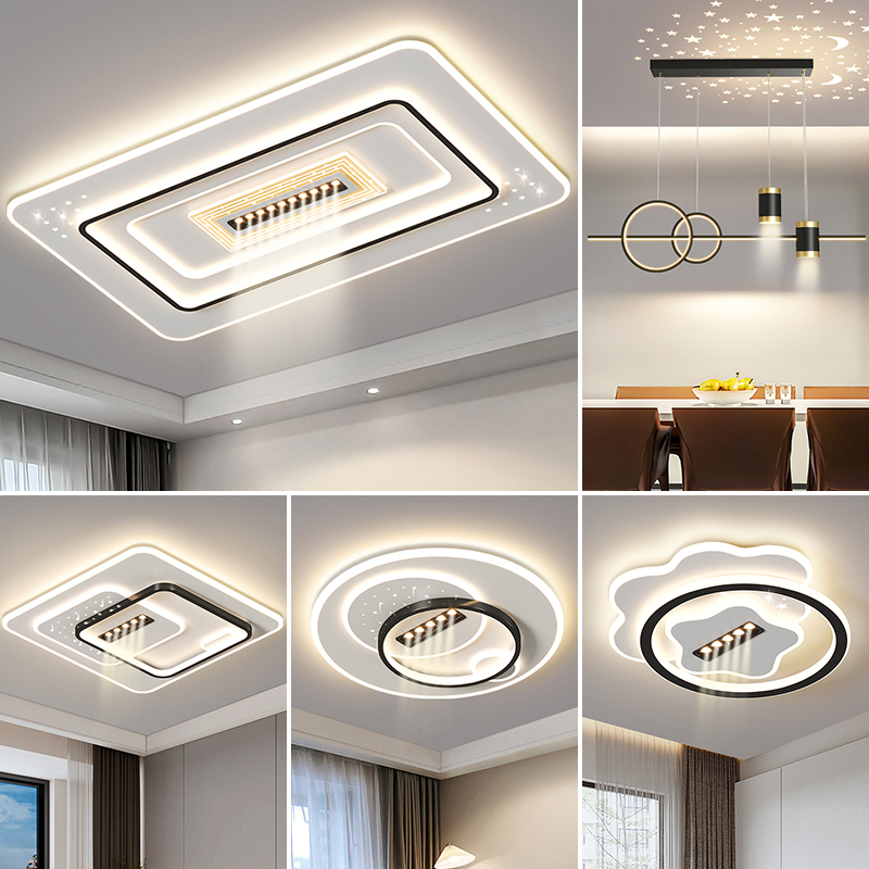 [Includes Door-To-Door Installation] Modern and Simple Ceiling Light for Living Room, Elegant Lighting for Master Bedroom, Direct Sales from Zhongshan Lighting Factory