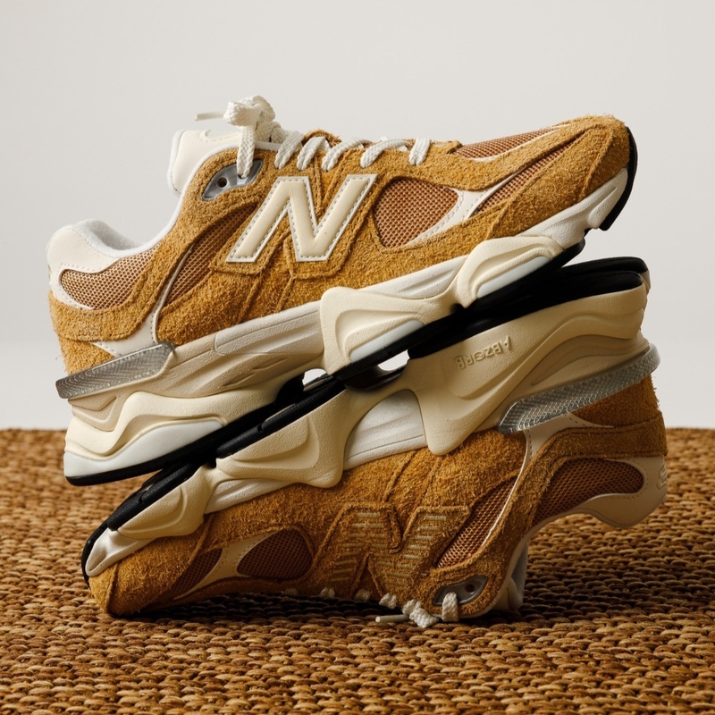 New Balance Nb 9060 Soft and Comfortable Low-Top Running Shoes, Same Style for Men and Women, Green Rice U9060Hmt