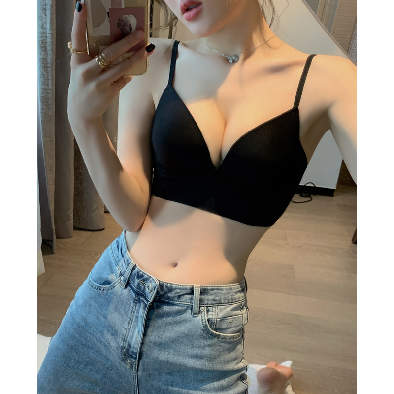 Wei Miyu sexy lingerie women's small breasts gathered together to collect auxiliary breasts to prevent sagging seamless vest-style bra straps beautiful back thin