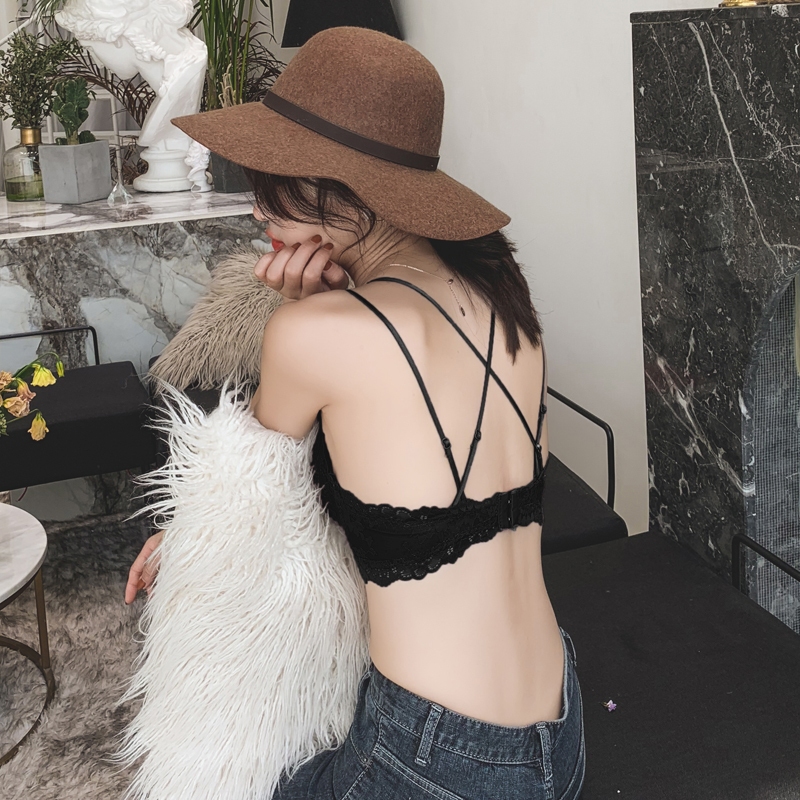 Brand sexy beautiful back underwear women's summer thin section big breasts show small gathering no steel ring anti-sagging breathable underwear