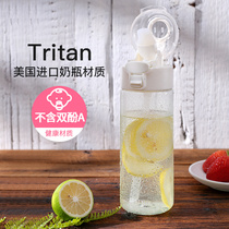 tritan straw water cup summer portable strap summer maternity net red cute female ins simple high face value