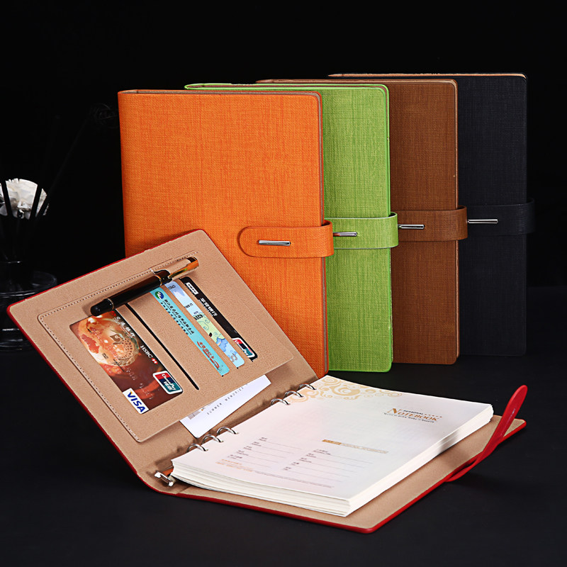 A5 Loose-leaf Notebook Brief College Student Business Personality Notebook Stationery Removable loose-leaf This creative notepad shell can replace the inner page customizable LOGO