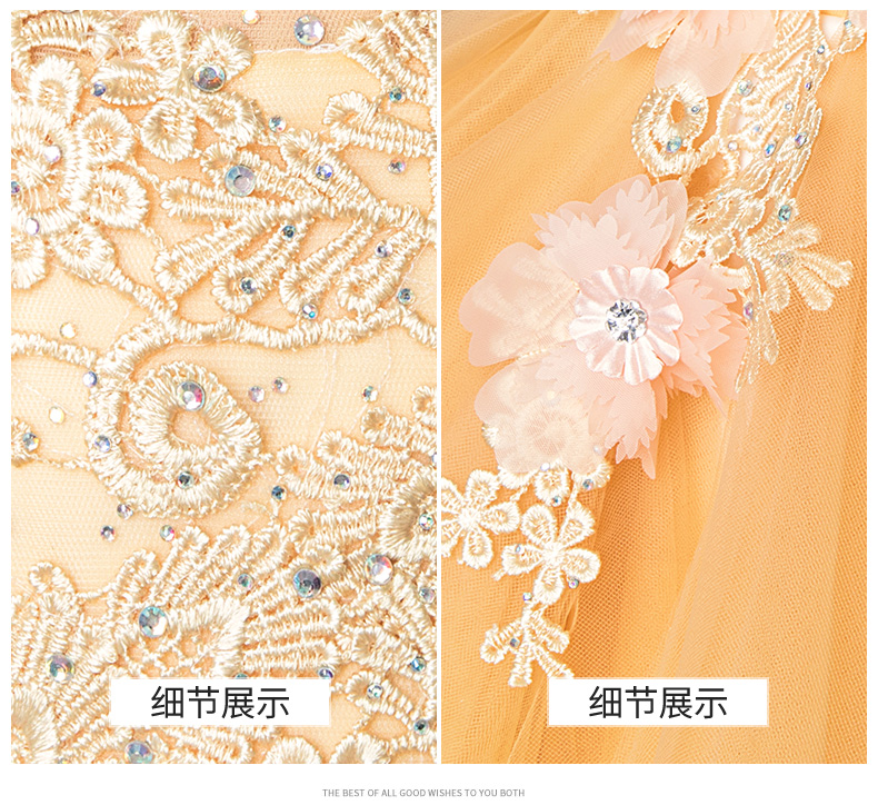 Trang phục dạ hội trẻ em nữ catwalk mẫu nữ 2018 mới ngắn trước trang phục piano dài váy công chúa cho bé gái 12 tuổi