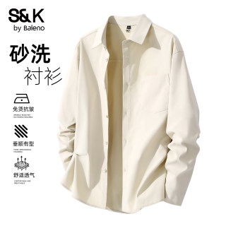 Benny road s&k series long-sleeved shirt men's spring and autumn