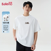 [Чистый хлопок с короткими рукавами] Белый #MBBAL