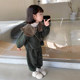 Girls winter two-piece trendy girl baby autumn and winter suit 2022 new children's clothes thickened and fashionable