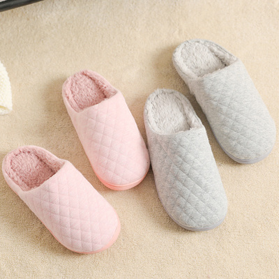 doppio日式家用保暖居家棉拖鞋