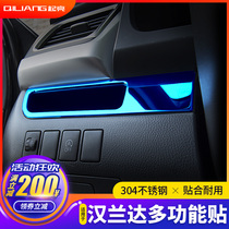 Suitable for 15-2021 Toyota Highlander stainless steel multifunctional decorative frame 18 interior modification decoration