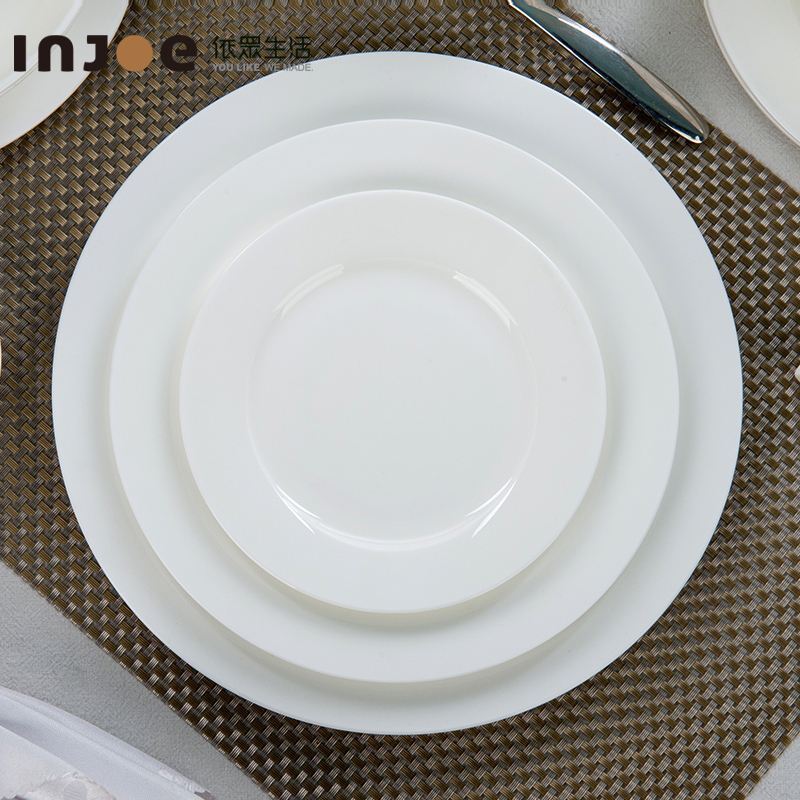 Pure white household ceramic bowl chopsticks dishes tangshan ipads porcelain tableware small bowl of noodles bowl of soup bowl bowl dishes for dinner