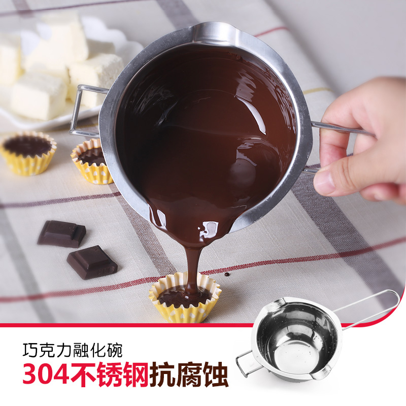 304 Stainless Steel Cream Heating Pot Chocolate Cheese Melting Bowl Home Baking Tools 400ml