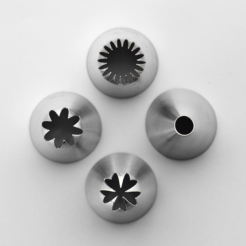 304 Stainless Steel Framed Flower Mouth Suit Qu Chiolu Bean Send Cream Cake Noodle Line Baking Tool Flower Mouth Complete