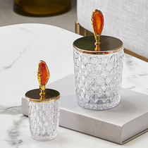 European crystal glass candy creative living room candy jar dry fruit tray sugar tank storage jar ornaments fruit cup jewelry box