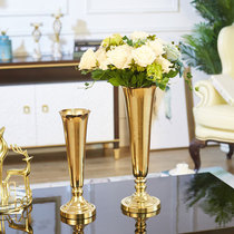 ins vase flower arrangement European-style dining table decoration simulation dried flower living room metal light luxury decoration Home soft decoration