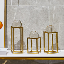 Modern light luxury transparent crystal ball ornaments Nordic living room study cabinet office desktop wine cabinet home decorations