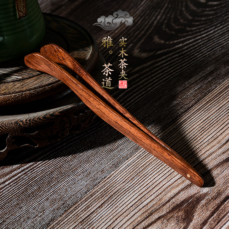 Tea clip Solid wood tweezers Tea Gongfu tea set Tea cup Tea drinking tea tool accessories clip cup tea bamboo clip