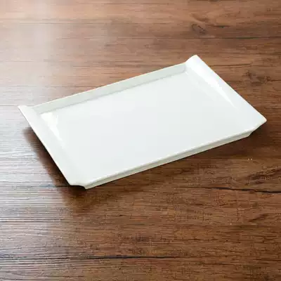 Ceramic tea set tray tea tray ceramic tray pure white tray fruit tray tea tray