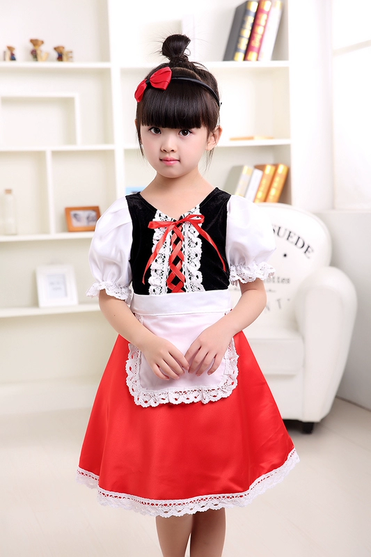 Halloween trẻ em Cô bé quàng khăn đỏ trang phục cô gái mới biết đi váy công chúa cosplay trang phục hóa trang phụ nữ - Trang phục