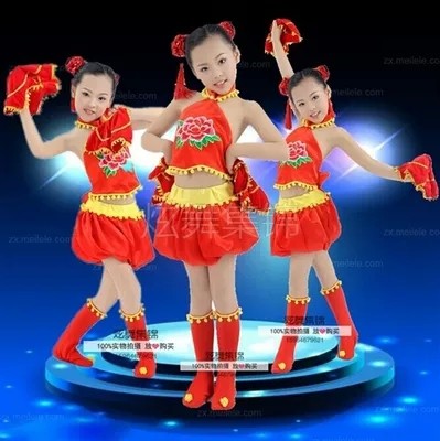 Festive Children's Shoots Song Out of Belly Girl National Dance Drummer Drum Handker-dancing Performance Clothing Drum Egg new
