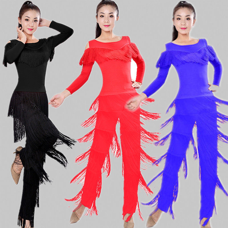 Female Adult Latin Dance Pants Streaming Su Children Pants Square Dance Outfit Morden Dress Pants Dancing Dance Pants Long Pants