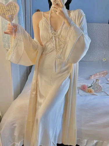 Сладкая оригинальная ретро шелковистая пижама, французский ретро стиль