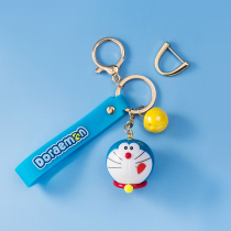 Genuine authorized Doraemon cartoon doll hand rope keychain pendant creative personality car chain ring ornaments