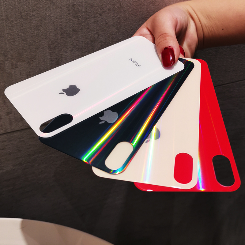 Application of apple x Toughened Membrane Rear Membrane Polar Photonexr Back Membrane Rear Cover XsMAX Behind changed color film iphonex mobile phone Back film 8x anti-scraping XR glass xs full package