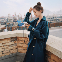 Han Edition Loose Temperament Heben Windsuit Woman Mid 2022 Spring and Autumn New Sensation Cashews Waist Display Slim Coat Jacket