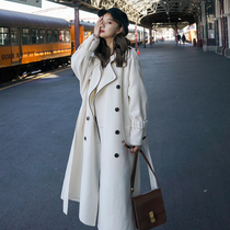 Autumn Winter New Fashion Temperament White Fur Coats Women Pop Korean version over knee Long style Loose Son Coat