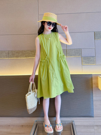 女童夏季连衣裙2025新款女孩棉布裙巨好看的中大儿童夏装裙子薄款