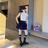 Детская юбка, летняя одежда, черные штаны