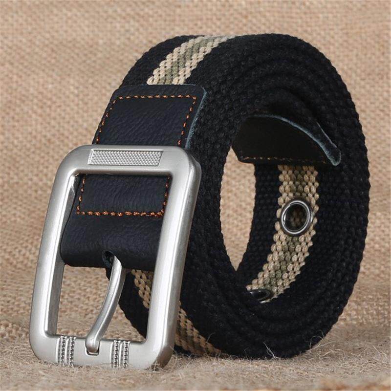 Children's belt Boys youth Middle school children Primary school students casual wild decorative belt Training canvas pants 