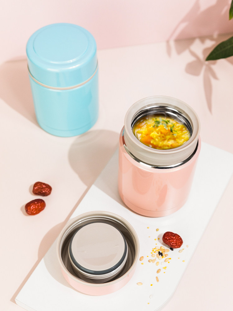 Japanese stewing pot 304 stainless steel stewing with rice Bento insulation pot Portable stewing porridge cooking porridge vacuum smoldering tank
