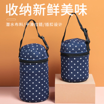 Lunch box tote bag food jar bag braised beaker stew pot jar round thermos cup canvas bag