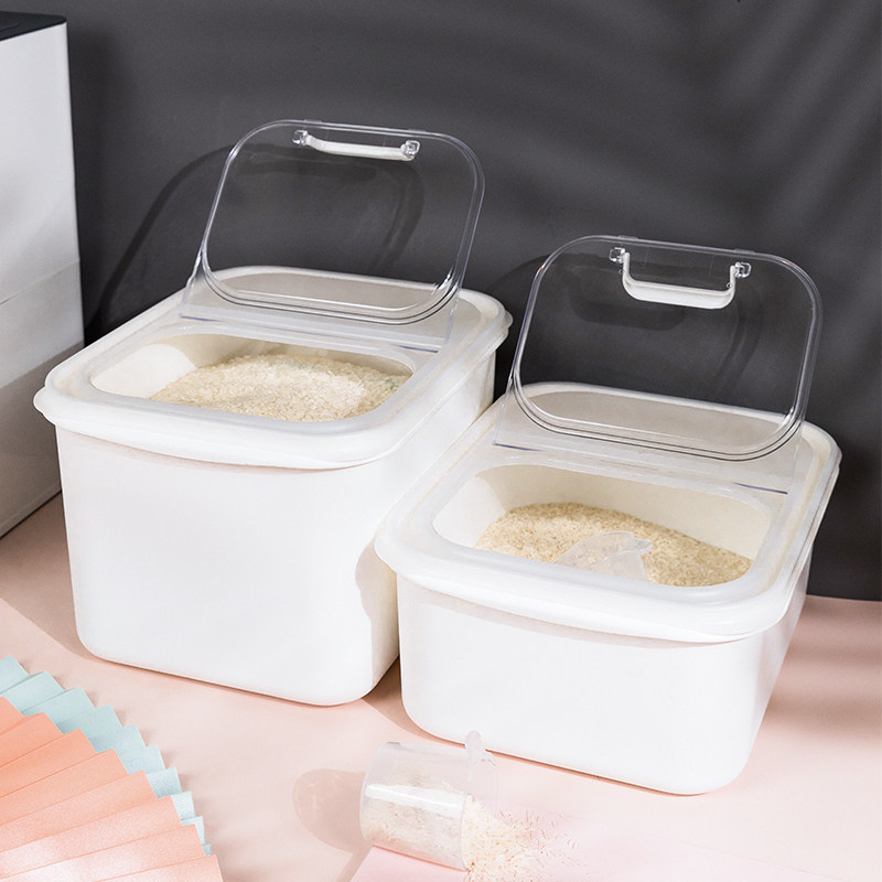 Home Flip Seal Rice Pail Fit Rice Flour Storage Tank Rice Box Anti-Bug Box Rice Vat Rice Containing Box 20 Cati