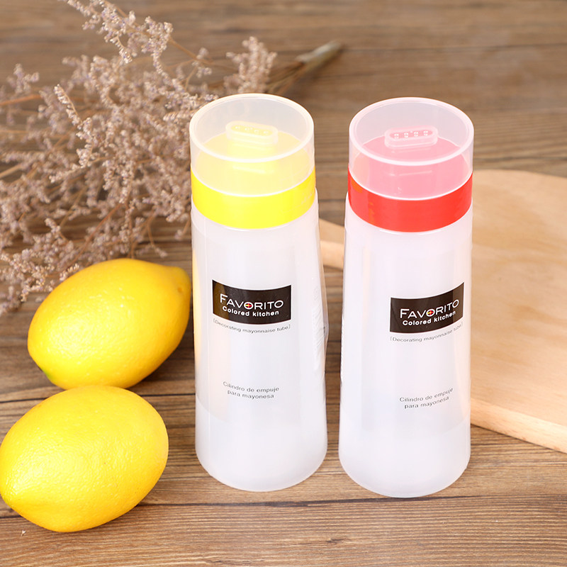Rice Wood With Lid Squeeze Sauce Bottle Squeeze Style Honey Bottle Seasoned Bottle Anti-Leaking Seasoning Oil Pot Round Head Sauce Bottle Jam Bottle