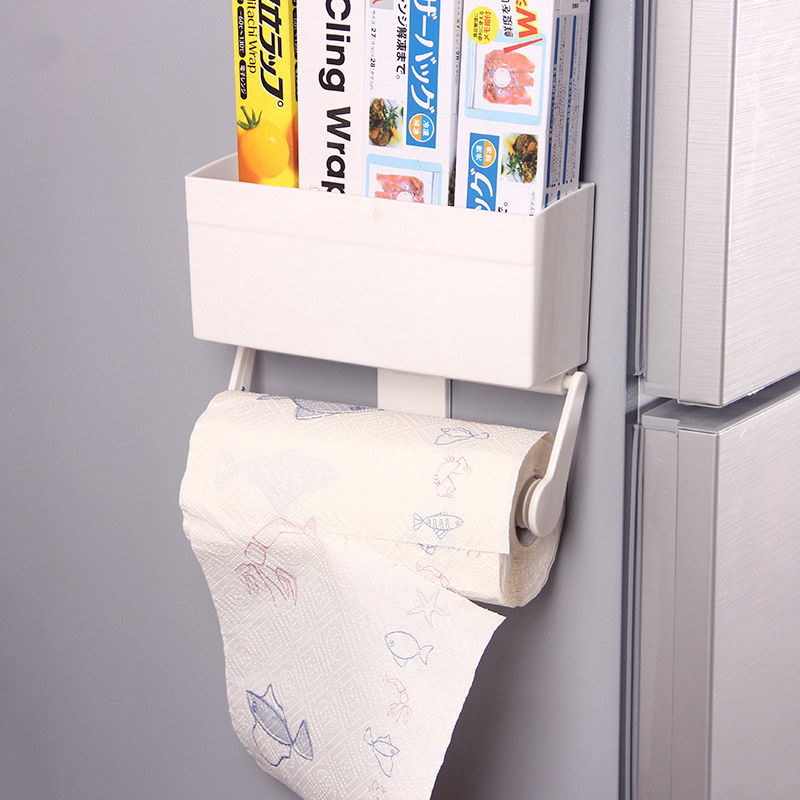 Japanese - style magnetic kitchen tissue rack Magnetic debris collection frame and large napkin towel rack