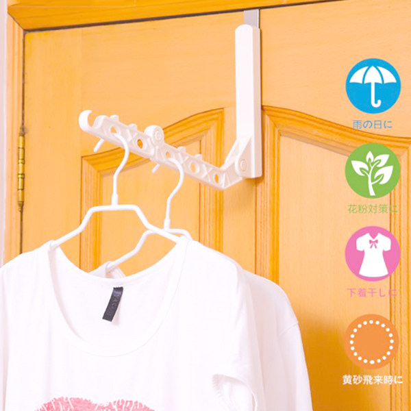 Rear folding drying rack dormitory Laundry Rack Bathroom Free drying rack Travel portable door rear hooks clothes hanger-Taobao