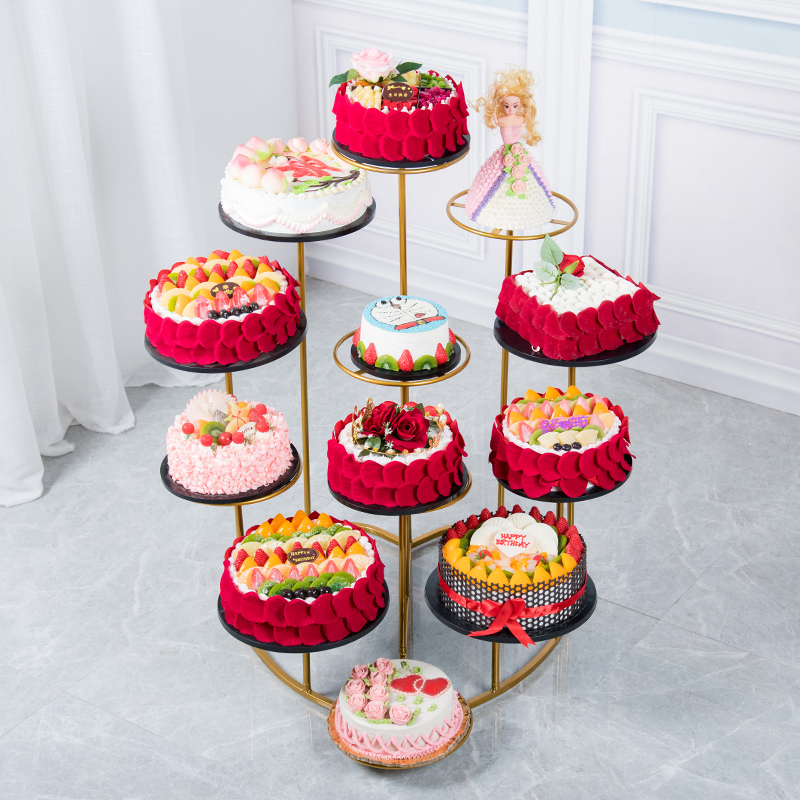 New European-Style Heart-Shaped Creative Detachable Six-Layer, Eight-Layer, Ten-Layer, Twelve-Layer Multi-Layer Wedding and Birthday Cake Stand New European-Style Heart-Shaped Creative Detachable Six-Layer, Eight-Layer, Ten-Layer, Twelve-Layer Multi-Layer Wedding and Birthday Cake Stand