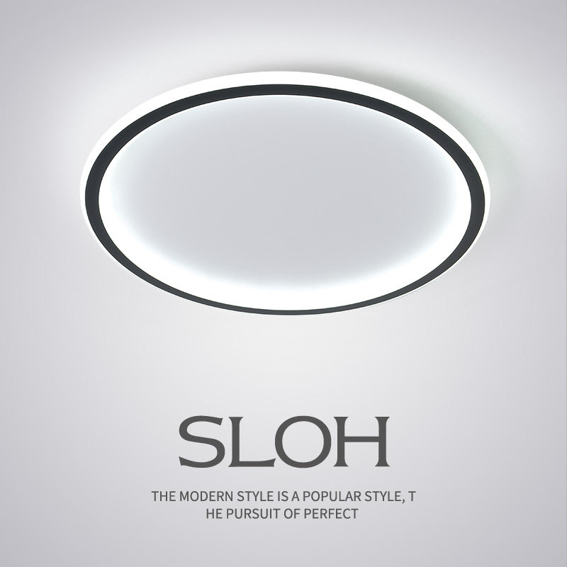 Nordic ceiling lamp LED bedroom minimal modern round iron eye guard studio master bedroom ultra thin translucent lamps