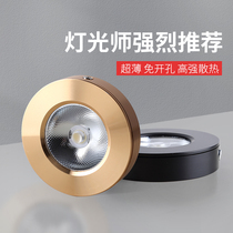 Ultra-thin Downlight led ceiling lamp round living room ceiling household non-opening COB simple entrance aisle spotlight