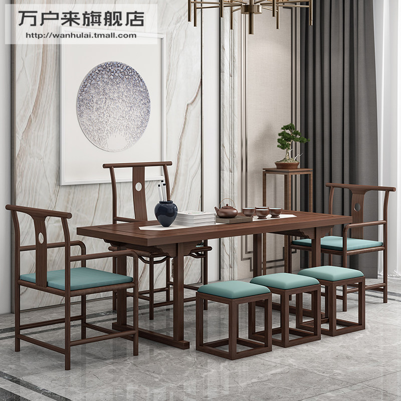 New Chinese Solid Wood Tea Table And Chairs Combination Brief modern Gongfu Tea Desk Tea Table Zen Tea Table Zen tea office