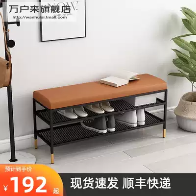 Nordic shoe changing stool household entrance door can sit and wear shoe cabinet ins soft bag cushion creative light luxury entrance entrance