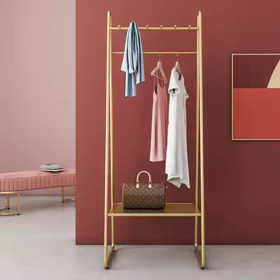 Light luxury hanger floor bedroom coat rack creative Nordic ins clothing store double pole home Net red storage
