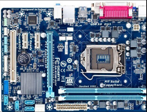 Gigabyte Technology Gia B75M-D3V Technology Gia B75 Motherboard full-solid GA-B75M-D3V 1155 pin