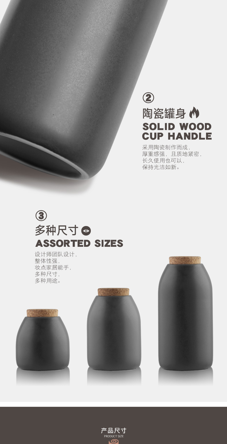 The lawsuits ceramic seal pot home kitchen receive grain storage tank receive tea bottle size