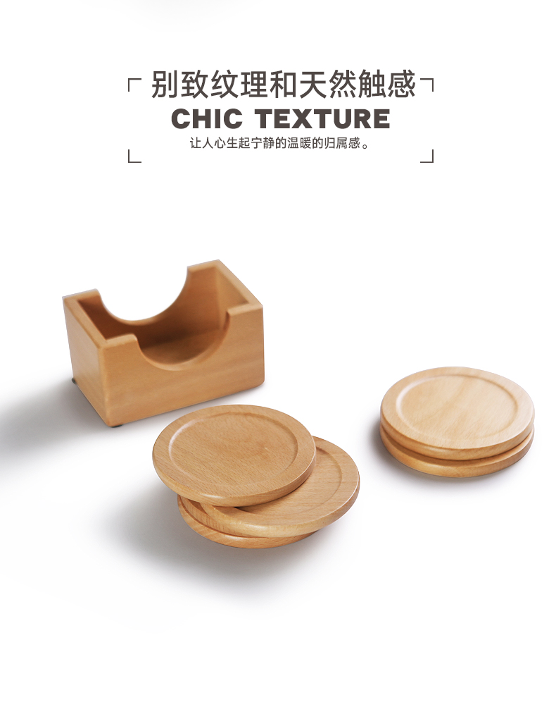 Gỗ óc chó đen gỗ rắn coaster cách nhiệt pad đặt tách cà phê pad nước cốc hỗ trợ nhiệt pad hộ gia đình mat phụ kiện - Tách bình uống nước bbox