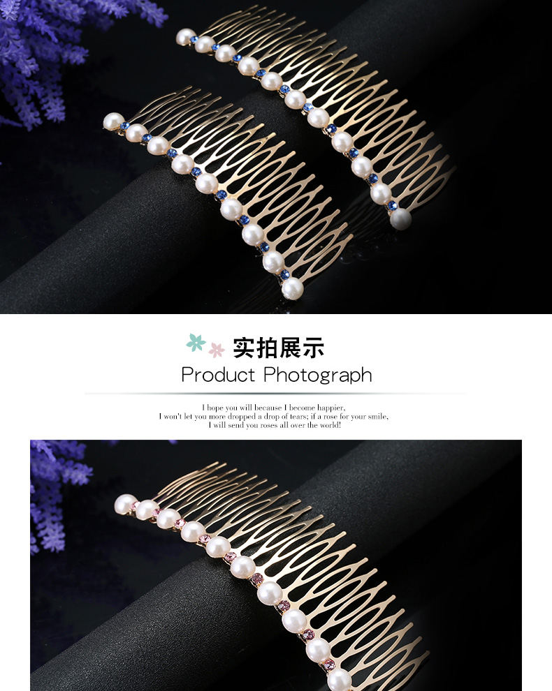 Hàn Quốc phụ kiện tóc dành cho người lớn rhinestone chải tóc lược bangs lược chải tóc lớn lược sắt chải tóc phụ nữ đầu clip băng đô tai thỏ